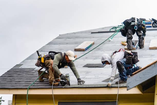 Professional Storm Damage Roof Repair technician working in Verona Beach, NY